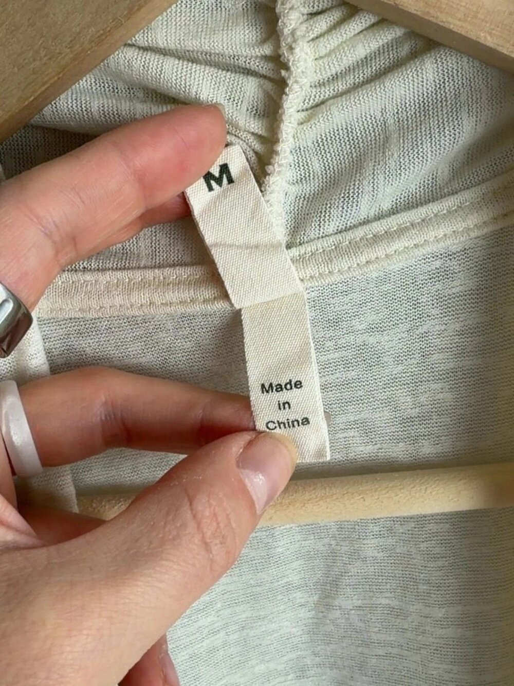 Free People TINY Mixed Media Draped Cardigan Ivory Cream Size Medium Women’s - Picture 4 of 8